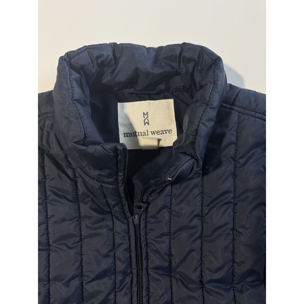 Mutual‎ Weave Puffer Vest Adult XL  Navy Blue Zip-Up Lightweight